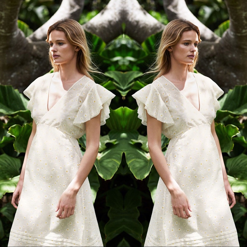 NWT Tory Burch Susanna daisy midi dress, size 4